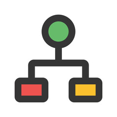 flowchart outline fill icon