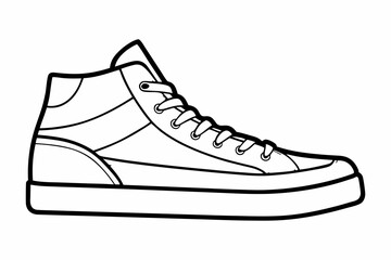 sketch line art, shoes icon, boots icon line art vector