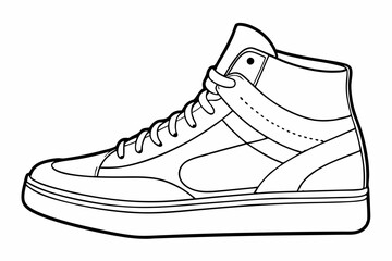sketch line art, shoes icon, boots icon line art vector