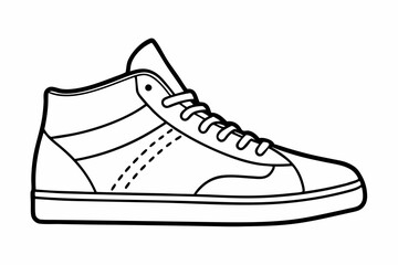 sketch line art, shoes icon, boots icon line art vector