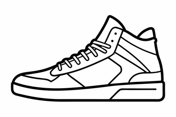 sketch line art, shoes icon, boots icon line art vector