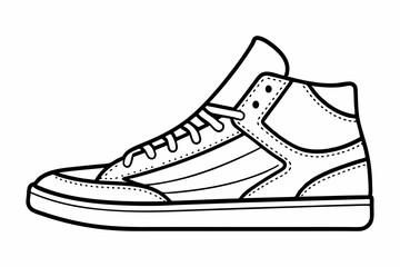 sketch line art, shoes icon, boots icon line art vector