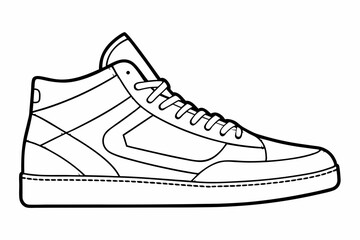 sketch line art, shoes icon, boots icon line art vector