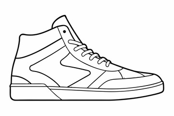 sketch line art, shoes icon, boots icon line art vector