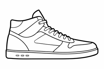 sketch line art, shoes icon, boots icon line art vector