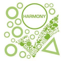 Harmony Tick Mark Health Symbols Circles Text Green 