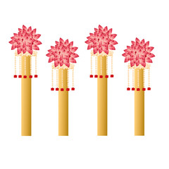 lotus bloom floral arrangements  isolated design