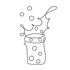 Continuous lines, coffee, latte, art, heart, hand drawn, simple lines, vector illustration
