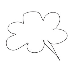 Trendy think bubble in flat style. Cloud line art. vector illustration
