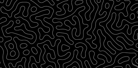 Abstract seamless turing pattern minimal organic geometric black background. white stock line abstract pattern Transparent monochrome striped texture, seamless pattern, modern stylish texture.