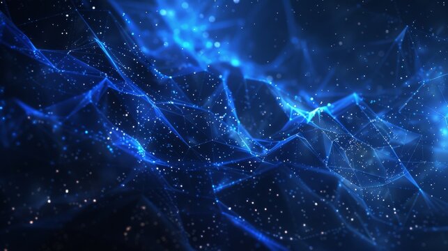 Abstract polygonal geometric design - sci-tech background with a dynamic sci-fi concept