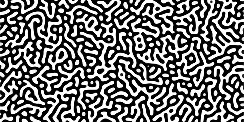 Abstract seamless turing pattern minimal organic geometric white background. black bold line abstract pattern Transparent monochrome striped texture, seamless pattern, modern stylish texture.
