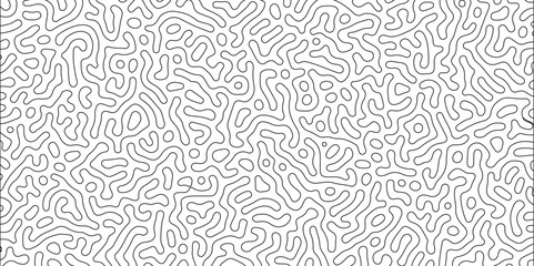 Fototapeta premium Abstract seamless turing pattern minimal organic geometric white background. black stock line abstract pattern Transparent monochrome striped texture, seamless pattern, modern stylish texture.