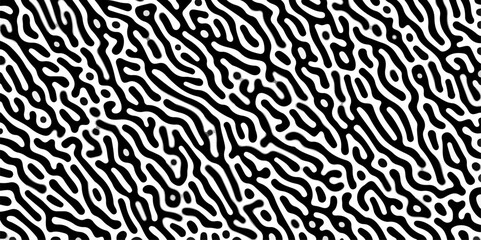 Abstract seamless turing pattern minimal organic geometric white background. black bold line abstract pattern Transparent monochrome striped texture, seamless pattern, modern stylish texture.
