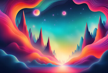 background with clouds and stars