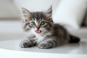 cute cat tongue sticking out 
