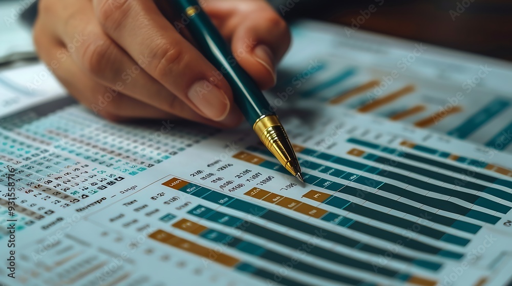 Leinwandbilder digital marketing sale analysis business development finance analyst analyzing sale data business gr