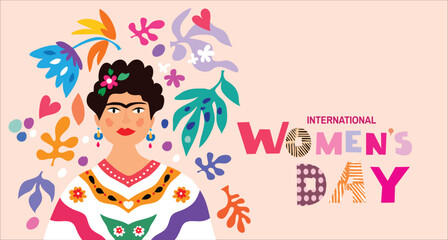Happy 8 March.  International Womens Day Template  art  background. Perfect design element for poster, banner, greeting card, invitation, sale, business, social media Vector flat icon  illustration