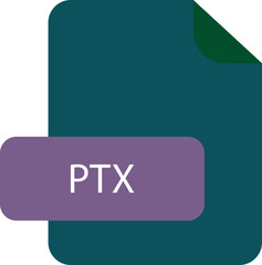 PTX file extension icon rounded corners and deep color