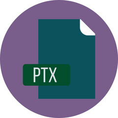 PTX File format icon rounded circle BG