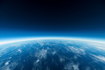 Fototapeta premium High-altitude perspective showing a sunny, clear sky with light clouds and expansive views