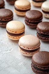 Fototapeta premium Macarons arranged 