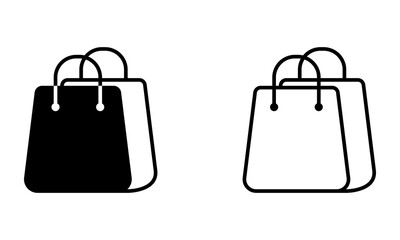 shopping bag, online shopping symbol icon vector