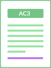 Obraz premium AC3 Contract document icon