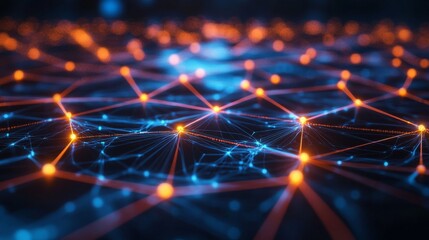 Glowing Neural Network: A digital representation of a neural network, with interconnected nodes and glowing pathways.