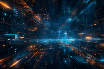 Obraz premium Abstract Futuristic Technology Background