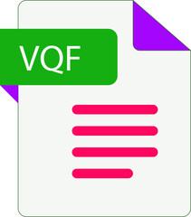 VQF File icon with folded style document