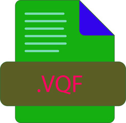 VQF File extension icon minimal colro fill