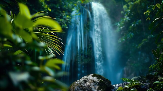 Diamound Water Falls Soufriere Saint Lucia Volcanic Water Fall : Generative AI