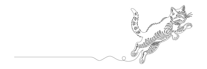 Lineart cat vector editorial content