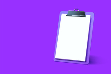 Clipboard communication, management service page, business paper. Vector