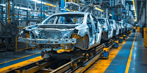 Fototapeta premium Vehicle Assembly Line 