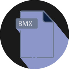 BMX File fomat minimal icon with circle outside