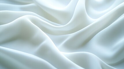 Obraz premium High-definition macro shot of white fabric, showcasing the fine texture and subtle wrinkles with soft lighting to create a smooth and calming background.