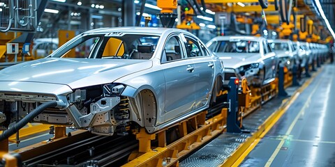 Fototapeta premium Vehicle Assembly Line 