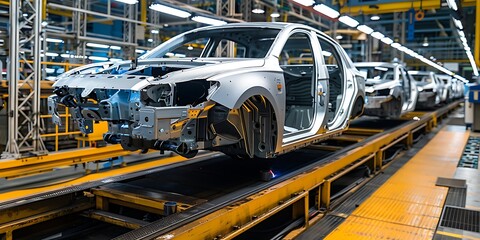 Fototapeta premium Vehicle Assembly Line 