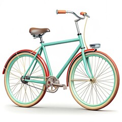 vintage bicycle isolated on white background