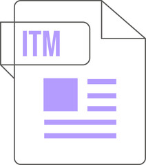 ITM icon inside transparent outline and sharp corners