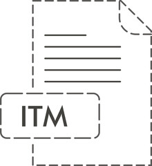 ITM File format icon rounded outline