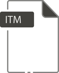 Obraz premium ITM File format minimal icon outline