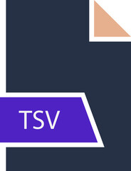 TSV File format icon shape