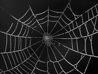 Dewy spider web