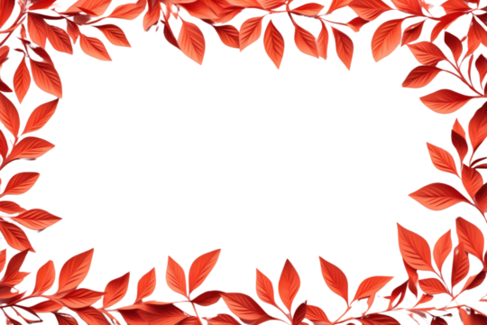 PNG  Leaves floral border backgrounds flower plant. - Powered by Adobe