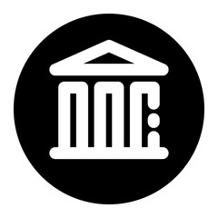 University Circular Broken Line Style Icon Perfect for School and Education Theme