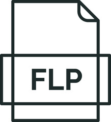 FLP File icon thick outline rounded corners