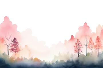 PNG Pastel forest backgrounds landscape outdoors.